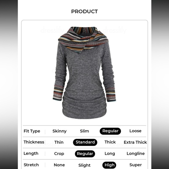 Twisted Cable Knit Plaid Print Hooded
Sweater Button Ruched Neck
Sweater. XL NWT - Picture 7 of 9